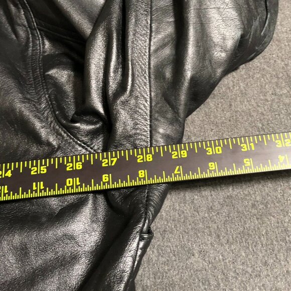 Wilsons Men Leather Bomber Jacket Size XXLT Black Thinsulate Full Zip Moto Biker - Picture 6 of 16